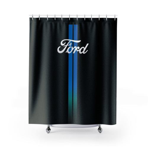Retro Ford Stripes Shower Curtains