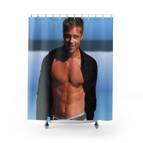 Brad Pitt Shower Curtains - Iconic Celebrity Bathroom Decor