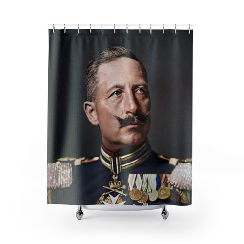 Kaiser Wilhelm II 1908 colorized Shower Curtains