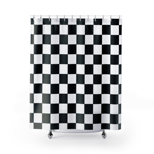 Checkered Black and White Shower Curtains