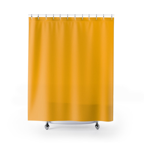 Solid Yellow Shower Curtain by Ozcushions