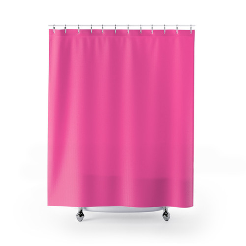 Hot Pink Solid Color Shower Curtain