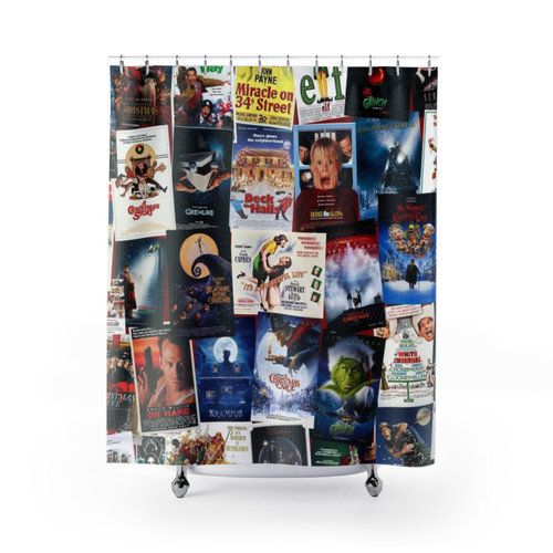 Christmas Film Collage Shower Curtains