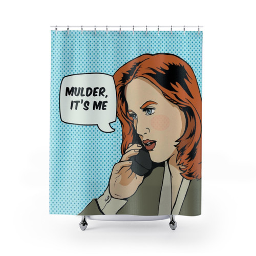 Pop Art X-Files Shower Curtains Featuring Dana Scully and Fox Mulder