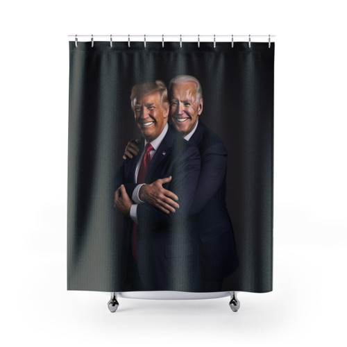 Funny Trump and Biden Shower Curtains
