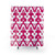 Moroccan Ikat Damask Shower Curtains in Fuchsia Pink and White