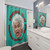 Golden Girls Themed Shower Curtain with Funny Condoms Design