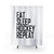 Eat Sleep Hockey Repeat Shower Curtain for Hockey Fans