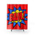 Retro Pop Art Shower Curtains with Bold Text