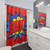 Retro Pop Art Shower Curtains with Bold Text