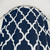 Navy Blue Moroccan Quatrefoil Design Shower Curtains