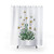 Handpainted white margaret daisy watercolor shower curtain