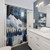 Moonlit Snow Shower Curtain for Bathroom Decor