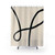 Minimal black and white brushstroke shower curtain