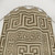 Greek Key Ornament Shower Curtains with Pastel Gold Geometric Design