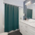 Teal Green Solid Color Accent Shower Curtains