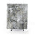 Marble pattern shower curtains with gold accents