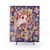 Colorful Unicorn Shower Curtain with Rainbow, Flowers and Butterflies
