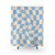 Check II Baby Blue Twist Designer Shower Curtain