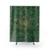 Flower of Life Lotus Malachite and Gold Shower Curtains