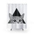Funny Shower Curtain with Cute Black and White Cats and Kittens