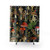 Vintage Botanical Shower Curtain with Midnight Mushroom Forest Pattern