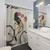 Vintage Cycling Themed Shower Curtain