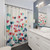 Watercolor Painting Shower Curtains with Heart Pattern