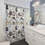 Adorable cat pattern shower curtain