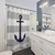 Nautical Navy Blue Anchor Shower Curtains