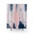 Abstract blush and blue shower curtain