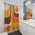 Retro Geometric Design Shower Curtains