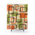 Mid Century Modern Abstract Squares Shower Curtain