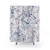 Navy Blue and Blush Pink Abstract Ink Spatter Shower Curtain