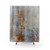 Burn Blue Rust Abstract Shower Curtains