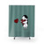 Catana Hearts Shower Curtains - Cute Relationship Comics Design