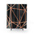 Black and copper geometric shower curtain