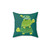 Cute Turtle Stack Teal Green Turquoise Pillow