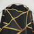 Black Gold Stone Geometric Shower Curtains