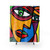 Funky Abstract Face Shower Curtain