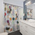 R Hex Fabric Design Shower Curtain