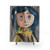Coraline Themed Shower Curtain with Spooky Cartoon Designs