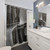 Minimalist Black and White Shower Curtain