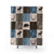 Woodland Patchwork Shower Curtains - Blue, Brown and Beige