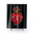Red Immaculate Heart Sacred Heart Shower Curtains