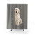 White Labrador Dog Shower Curtains