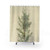 Botanical Juniper Shower Curtain featuring nature-inspired illustrations