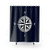 Navy Blue Compass Rose Shower Curtains