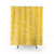 Mustard Yellow and White Mosaic Shower Curtain