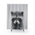 Raccoon Black & White Shower Curtain - Woodland Animal Decor